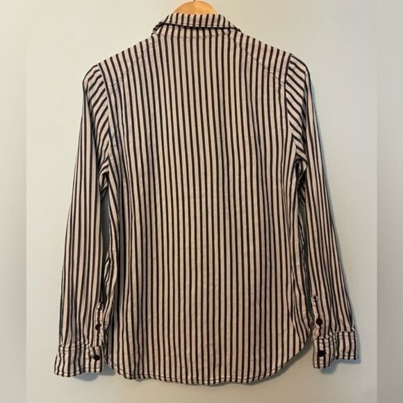 COPY Paige Striped Button Up Shirt Size Small - Picture 5 of 8